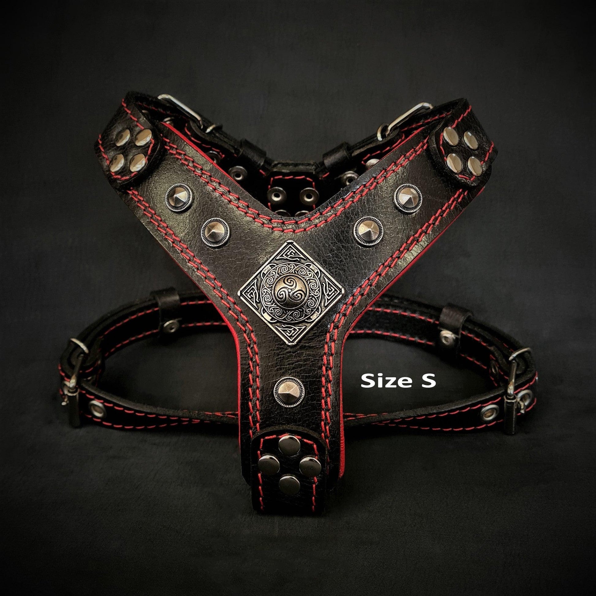 The ''Eros'' harness Black & Red Small to Medium Size-1