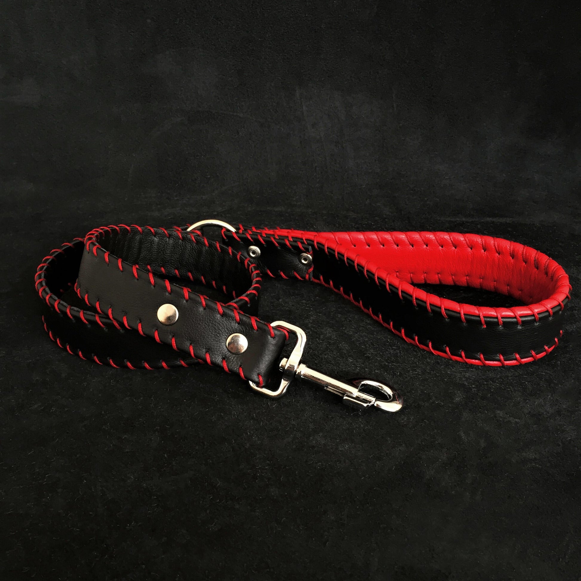 Handstitched soft leather leash-0