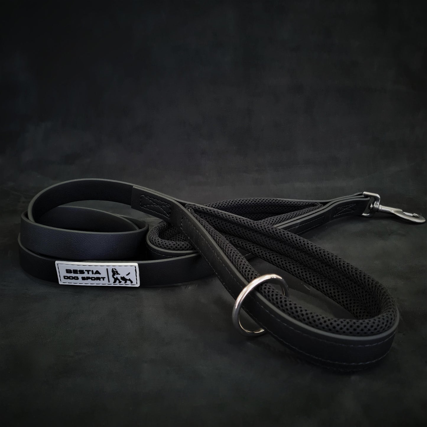 BESTIA DOG SPORT dual handle leash black-0