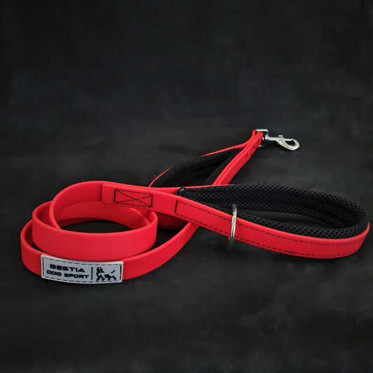 BESTIA DOG SPORT dual handle leash Red-0