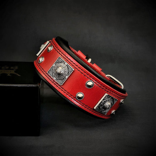 The "Eros" collar red 2 inch wide-0