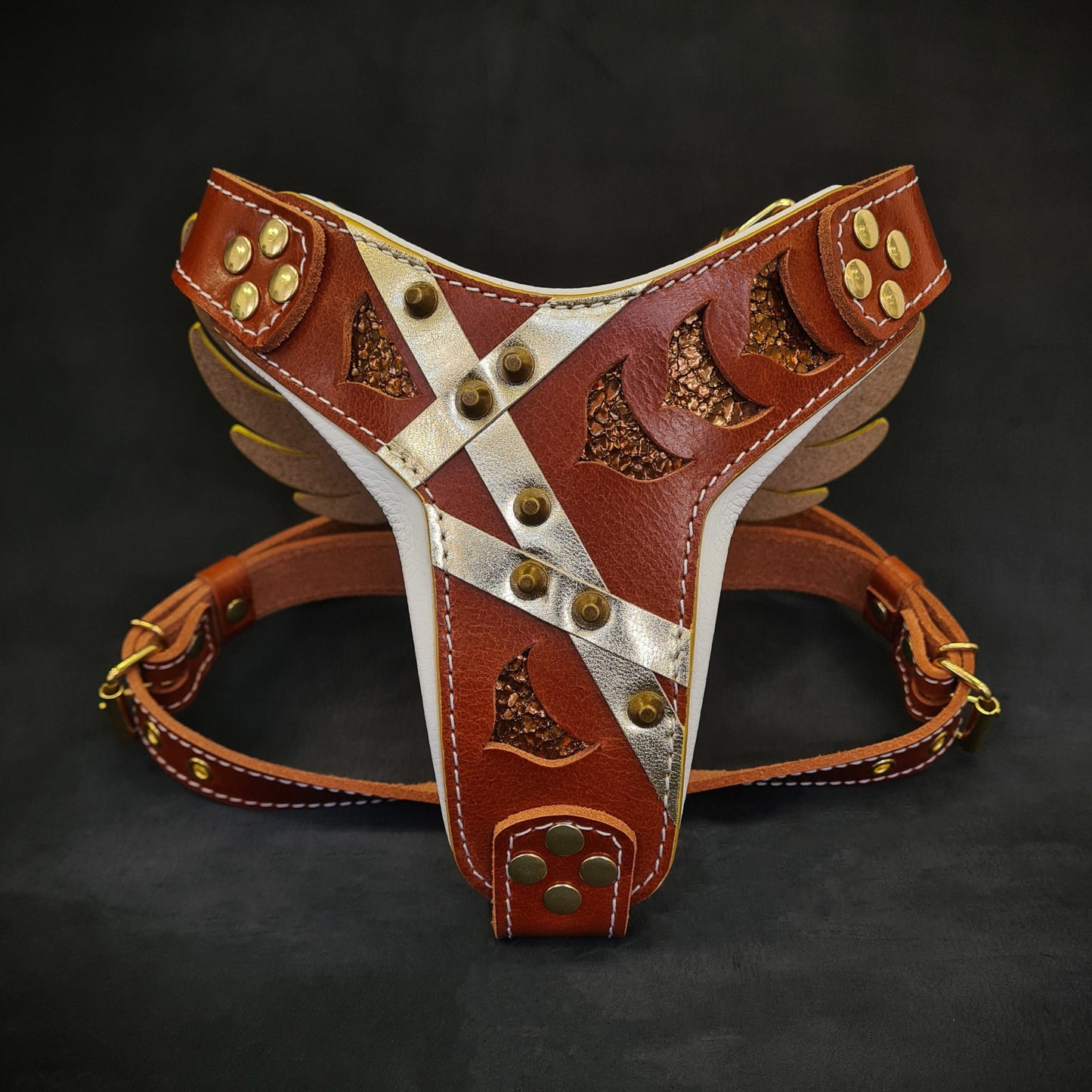 The "Hermes" leather harness - Small to Medium Size-1