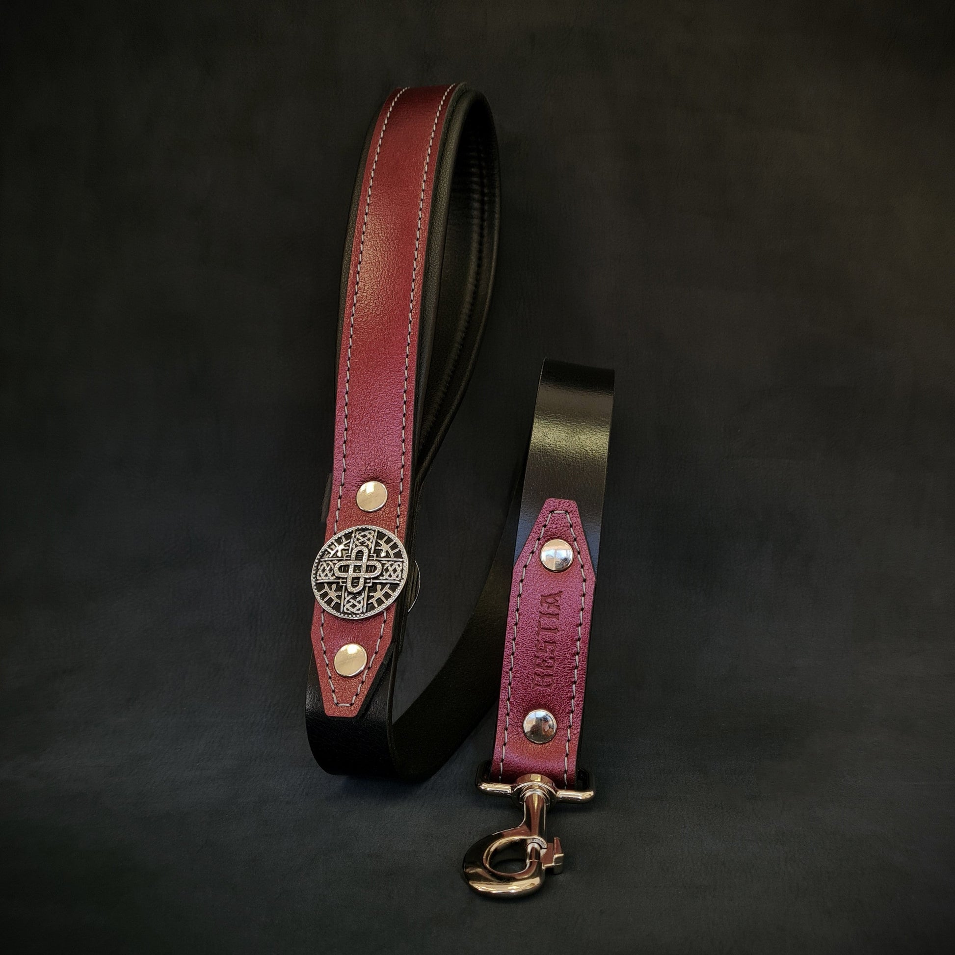 The "Hektor" Burgundy dog leash-LIMITED-0