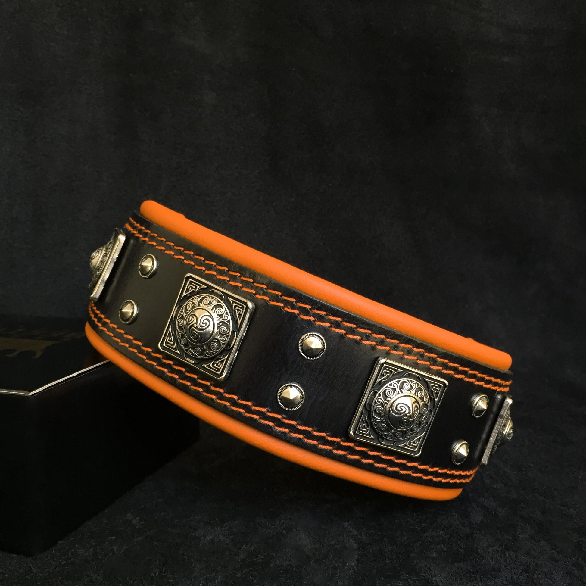 The "Eros" collar black & orange-0