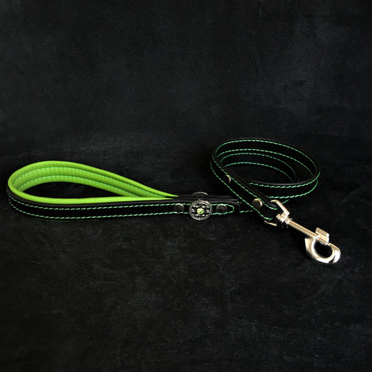 ''Bijou'' leather lead green-0