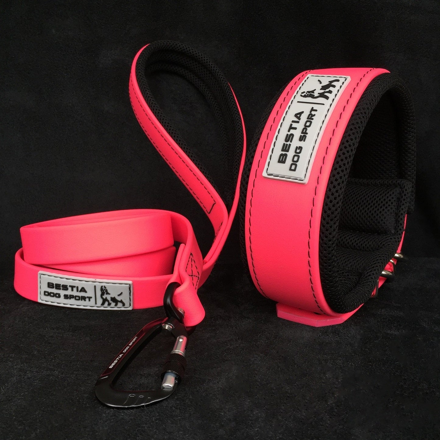 BESTIA DOG SPORT TACTICAL LEASH NEON PINK-1