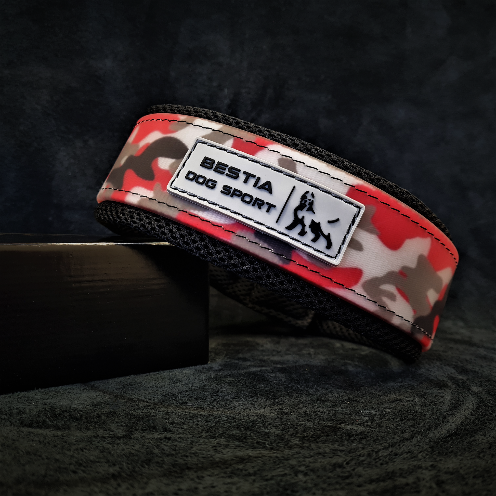 BESTIA DOG SPORT COLLAR RED CAMO-0